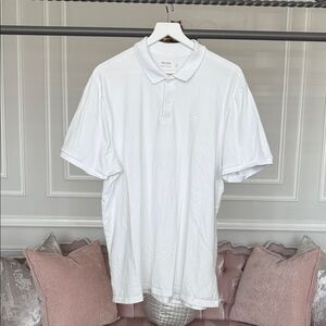 HOLLISTER MEN POLO SHIRT ADVANCED STRETCH SIZE XXL White Polo Shirt